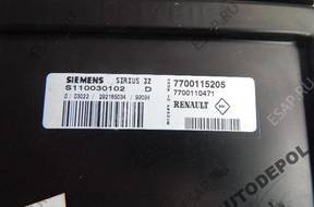 БЛОК УПРАВЛЕНИЯ   RENAULT S110030102 D 7700115205