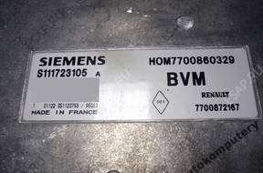 БЛОК УПРАВЛЕНИЯ RENAULT s111723105a 7700860329 БЕЗ КОДА