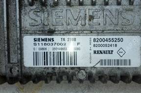 БЛОК УПРАВЛЕНИЯ RENAULT S118037002F 8200455250 8200052418