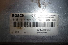 БЛОК УПРАВЛЕНИЯ  RENAULT SCENIC 1,9 DCI 0281011030