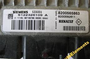 БЛОК УПРАВЛЕНИЯ RENAULT SCENIC 1.5 DCI SID301 S122326109