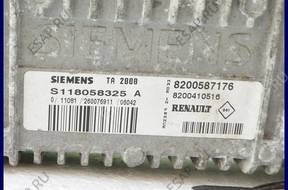 БЛОК УПРАВЛЕНИЯ RENAULT SCENIC 1.6 S118058325A 8200587176
