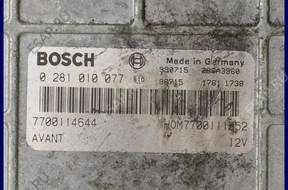 БЛОК УПРАВЛЕНИЯ   RENAULT SCENIC 1.9 0281010077