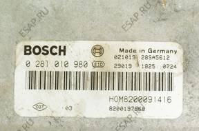 БЛОК УПРАВЛЕНИЯ   RENAULT SCENIC 1.9 0281010980