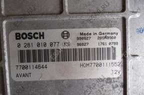 БЛОК УПРАВЛЕНИЯ Renault Scenic 1.9 DTI 0281010077 КОМПЛЕКТ