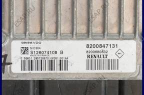 БЛОК УПРАВЛЕНИЯ RENAULT SCENIC 1.9 S126074108B 8200847131