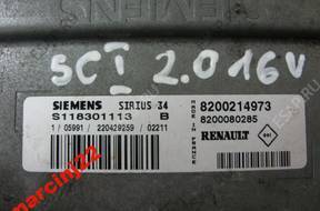 БЛОК УПРАВЛЕНИЯ RENAULT SCENIC I LIFT 2.0 16V 8200214973