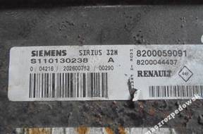 БЛОК УПРАВЛЕНИЯ RENAULT SCENIC S110130238A 8200059091