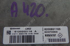 БЛОК УПРАВЛЕНИЯ RENAULT SERIE ECU S120202116A 8200851165