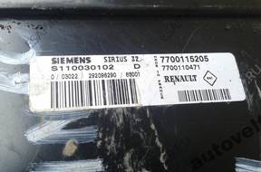 БЛОК УПРАВЛЕНИЯ Renault SIRIUS 32 S110030102 7700115205