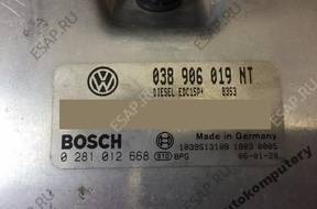 БЛОК УПРАВЛЕНИЯ SEAT CUPRA 038906019nt 0281012668 БЕЗ КОДА