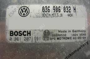 БЛОК УПРАВЛЕНИЯ SEAT LEON 036906032h 0261207191 +PIN