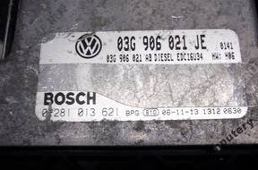 БЛОК УПРАВЛЕНИЯ SEAT LEON 03g906021je 0281013621 БЕЗ КОДА