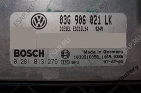 БЛОК УПРАВЛЕНИЯ SEAT LEON 03g906021lk 0281013279 БЕЗ КОДА