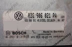 БЛОК УПРАВЛЕНИЯ SEAT LEON 03g906021pa 0281013898 БЕЗ КОДА