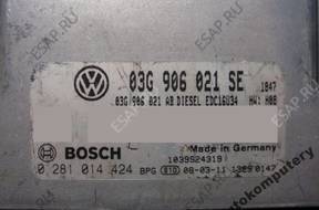 БЛОК УПРАВЛЕНИЯ SEAT LEON 03g906021se 0281014424 БЕЗ КОДА