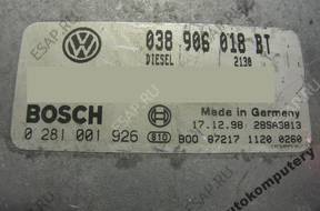 БЛОК УПРАВЛЕНИЯ SEAT TOLEDO 038906018bt 0281001926 БЕЗ КОДА