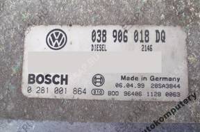 БЛОК УПРАВЛЕНИЯ SEAT TOLEDO 038906018dq 0281001864 БЕЗ КОДА