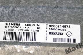 БЛОК УПРАВЛЕНИЯ SIRIUS 34 CLIO II 1.6 S118301113B БЕЗ КОДА