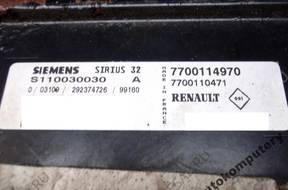 БЛОК УПРАВЛЕНИЯ sirius32 s110030030a 7700114970 БЕЗ КОДА