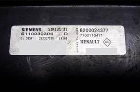 БЛОК УПРАВЛЕНИЯ sirius32 s110030304d 8200024377 БЕЗ КОДА
