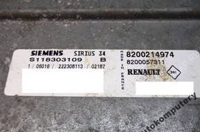 БЛОК УПРАВЛЕНИЯ sirius34 s118303109b 8200214974 БЕЗ КОДА