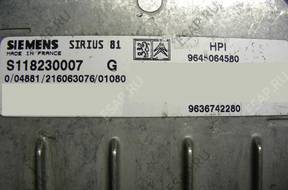 БЛОК УПРАВЛЕНИЯ sirius81 s118230007g 9645064580 БЕЗ КОДА