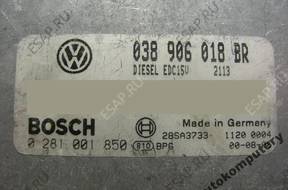 БЛОК УПРАВЛЕНИЯ SKODA 038906018br 0281001850 БЕЗ КОДА