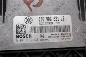 БЛОК УПРАВЛЕНИЯ skoda 03G906021LB, 0281013238