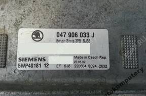 БЛОК УПРАВЛЕНИЯ SKODA FABIA 047906033j 5wp40181 БЕЗ КОДА