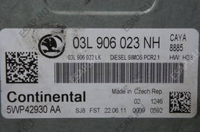 БЛОК УПРАВЛЕНИЯ SKODA FABIA 1.6TDI 03L906023NH 5WP42930AA