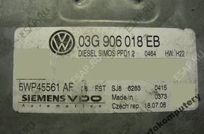 БЛОК УПРАВЛЕНИЯ SKODA OCTAVIA 03g906018eb 5wp45561af +PIN