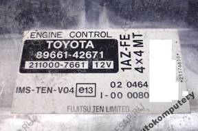 БЛОК УПРАВЛЕНИЯ TOYOTA 89661-42671 8966142671 2110007661