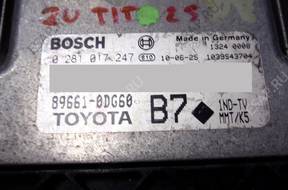 БЛОК УПРАВЛЕНИЯ TOYOTA 896610dg60 0281017247 89661-0dg60