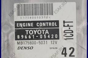 БЛОК УПРАВЛЕНИЯ TOYOTA AVENSIS 2.0 TD D4D 89661-05420