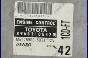 БЛОК УПРАВЛЕНИЯ TOYOTA AVENSIS 89661-05420 1CD-FT