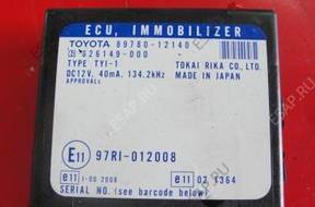 БЛОК УПРАВЛЕНИЯ TOYOTA COROLLA 2.0D D4D 89780 12140 97 год,I