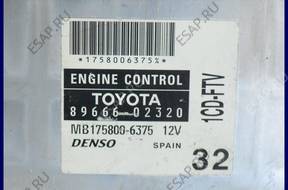 БЛОК УПРАВЛЕНИЯ TOYOTA COROLLA E12 89666-02320 1CD-FTV