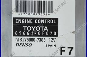 БЛОК УПРАВЛЕНИЯ TOYOTA COROLLA VERSO 1.6 VVTI 89661-0F070