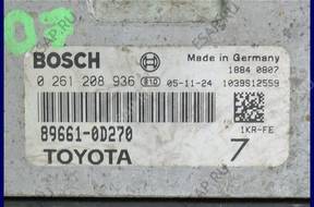 БЛОК УПРАВЛЕНИЯ TOYOTA YARIS 1.0 0261208936 89661-0D270