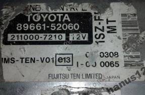 БЛОК УПРАВЛЕНИЯ TOYOTA YARIS 1.0 89661-52060 211000-7210