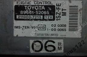 БЛОК УПРАВЛЕНИЯ TOYOTA YARIS 1.0 89661-52065 211000-7215