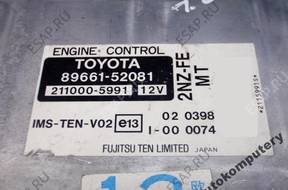 БЛОК УПРАВЛЕНИЯ TOYOTA YARIS 1.3 8966152081 2110005991