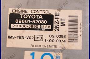 БЛОК УПРАВЛЕНИЯ TOYOTA YARIS 1.3 VVTI 89661-52080 2NZ-FE