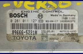 БЛОК УПРАВЛЕНИЯ TOYOTA YARIS 1.4 0281011127 89666-52210