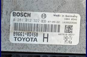 БЛОК УПРАВЛЕНИЯ TOYOTA YARIS II 0281012322 89661-0D450