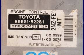 БЛОК УПРАВЛЕНИЯ TOYOTA YARIS VERSO 1.3 89661-52281 2NZ-FE