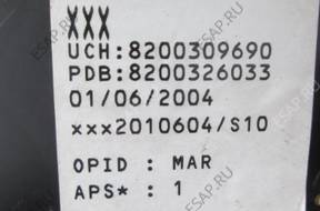 БЛОК УПРАВЛЕНИЯ UCH MEGANE II SCENIC II 1.4 16 V 8200309690