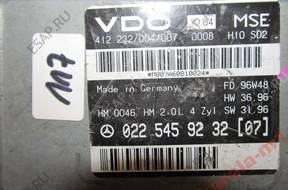 БЛОК УПРАВЛЕНИЯ VDO 412.232/004/007 MERCEDES 0225459232