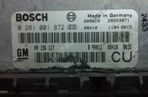 БЛОК УПРАВЛЕНИЯ VECTRA B 2.0 DTL 0281001872 09136117 CU